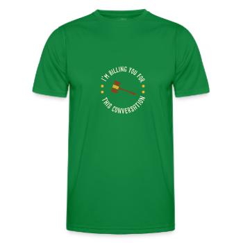 Je m’en charge pour ce que je vais faire - T-shirt sport Homme - vert - Devant - AI Model Male 178 dark (178cm)