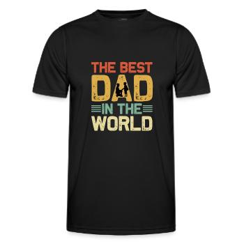 Bester Vater der Welt - Männer Funktions-T-Shirt - Schwarz - Vorne - AI Model Male 178 dark (178cm)
