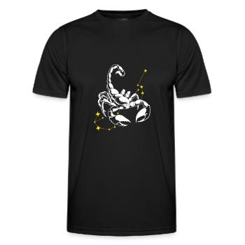 Skorpion Sternzeichen - Männer Funktions-T-Shirt - Schwarz - Vorne - AI Model Male 178 dark (178cm)