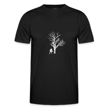Kettensäge Holz Motorsäge Waldarbeiter Forstwirt - Männer Funktions-T-Shirt - Schwarz - Vorne - AI Model Male 178 dark (178cm)