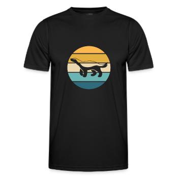 Retro Honigdachs Vintage Honigdachs - Männer Funktions-T-Shirt - Schwarz - Vorne - AI Model Male 178 dark (178cm)