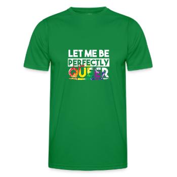 LGBT Bi CSD Rainbow Gay Pride Lesbian LGBTQ Outfit - Men's Functional T-Shirt - kelly green - Front - AI Model Male 178 dark (178cm)