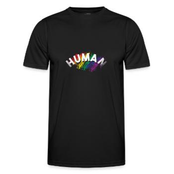 Queer - Männer Funktions-T-Shirt - Schwarz - Vorne - AI Model Male 178 dark (178cm)