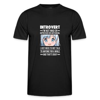Anime Otaku Cadeau Anime - T-shirt sport Homme - noir - Devant - AI Model Male 178 dark (178cm)