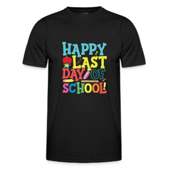 Letzter Schultag - Männer Funktions-T-Shirt - Schwarz - Vorne - AI Model Male 178 dark (178cm)
