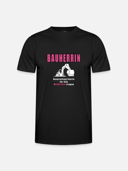 Bauherrin - Männer Funktions-T-Shirt - Schwarz
