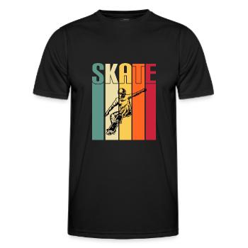 skateboard skater skaters de sport patiner - T-shirt sport Homme - noir - Devant - AI Model Male 178 dark (178cm)