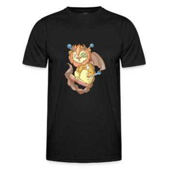 Kawaii Pastel Goth Voodoo Doll Cute Manticore - T-shirt sport Homme - noir - Devant - AI Model Male 178 dark (178cm)