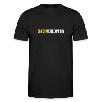 Seineklopfer Steinmetz Steinhauer lustiger Spruch - Männer Funktions-T-Shirt - Schwarz - Vorne - AI Model Male 178 dark (178cm)
