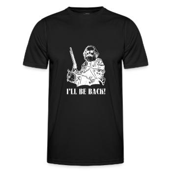 Je suis un cadeau de Karl Marx Marx Marxisme Chemnitz - T-shirt sport Homme - noir - Devant - AI Model Male 178 dark (178cm)