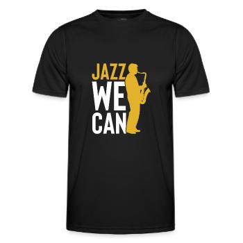 jazz we can - Männer Funktions-T-Shirt - Schwarz - Vorne - AI Model Male 178 dark (178cm)