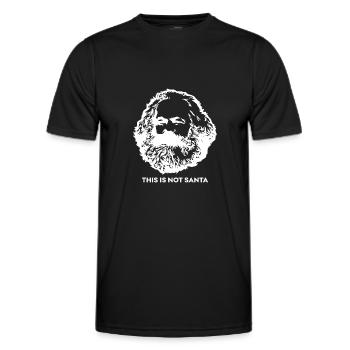 This is not santa Geschenk Karl Marx Marxismus - Männer Funktions-T-Shirt - Schwarz - Vorne - AI Model Male 178 dark (178cm)
