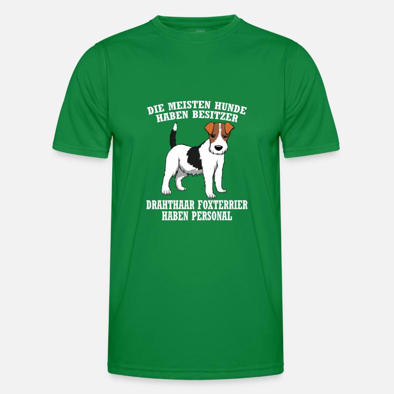 Drahthaar Foxterrier Hund Ich War Normal Bis mein Männer Funktions-T-Shirt
