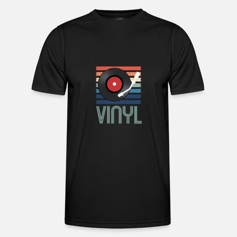 record player - Men's Functional T-Shirt - black