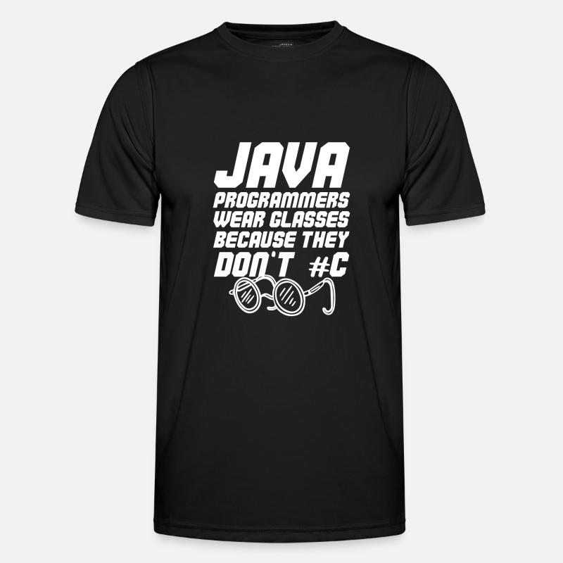 Programmeur Java sympa - T-shirt sport Homme - noir
