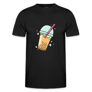Bubble Tee Boba Tea - Men's Functional T-Shirt - black - Front - AI Model Male 178 dark (178cm)