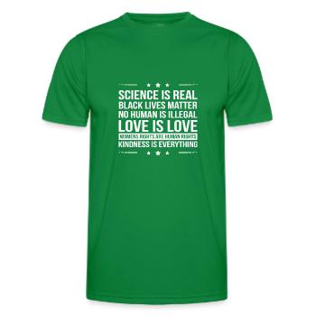 Rainbow Clothes LGBT Man LGBTQ Gay Pride Outfit - Men's Functional T-Shirt - kelly green - Front - AI Model Male 178 dark (178cm)