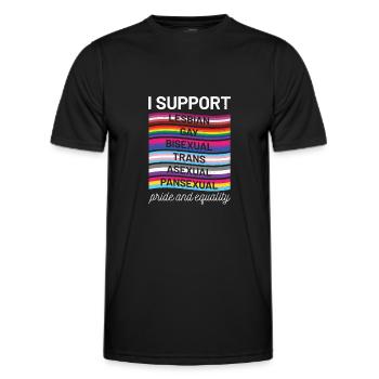 Rainbow Flag - Men's Functional T-Shirt - black - Front - AI Model Male 178 dark (178cm)