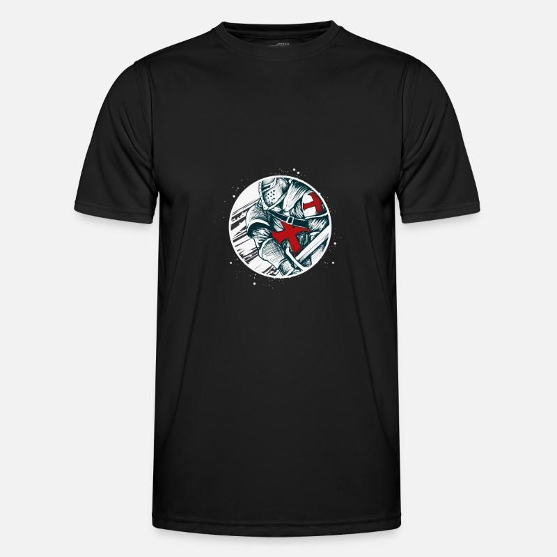 Knight Templar Warrior Knights - Men's Functional T-Shirt - black