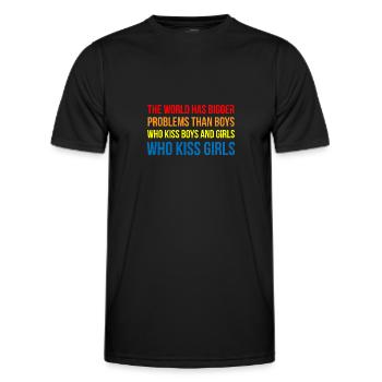 Rainbow Flag - Men's Functional T-Shirt - black - Front - AI Model Male 178 dark (178cm)