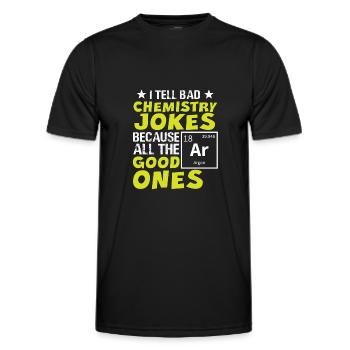 Chimie blague - T-shirt sport Homme - noir - Devant - AI Model Male 178 dark (178cm)