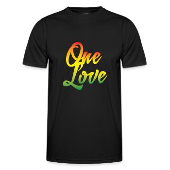 Reggae Amour - T-shirt sport Homme - noir - Devant - AI Model Male 178 dark (178cm)