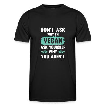 vegan veganer - Männer Funktions-T-Shirt - Schwarz - Vorne - AI Model Male 178 dark (178cm)