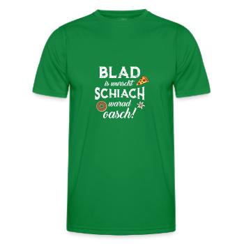 Blad is wurscht Schiach warat oasch Bayern - Männer Funktions-T-Shirt - Kelly Green - Vorne - AI Model Male 178 dark (178cm)