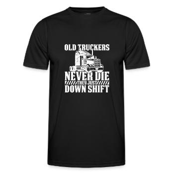 Truck driver Truck driver Truck driver Trucker - Men's Functional T-Shirt - black - Front - AI Model Male 178 dark (178cm)