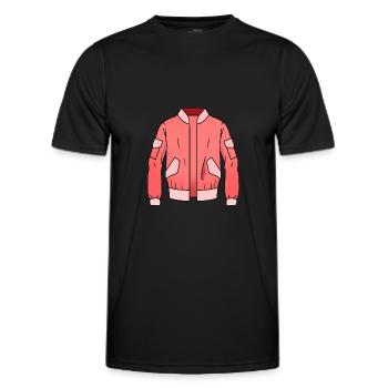 Jacke - Männer Funktions-T-Shirt - Schwarz - Vorne - AI Model Male 178 dark (178cm)