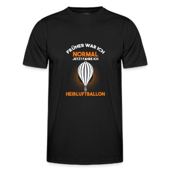 Ballonfahrer Heißluftballon Heissluftballon Pilot - Männer Funktions-T-Shirt - Schwarz - Vorne - AI Model Male 178 dark (178cm)