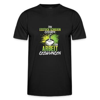 Zum Eisstock schießen geboren Stockschütze - Männer Funktions-T-Shirt - Schwarz - Vorne - AI Model Male 178 dark (178cm)