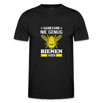 Bienen Biene Imker - Männer Funktions-T-Shirt - Schwarz - Vorne - AI Model Male 178 dark (178cm)