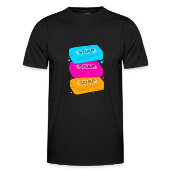 Seife Seifenherstellung DIY - Männer Funktions-T-Shirt - Schwarz - Vorne - AI Model Male 178 dark (178cm)