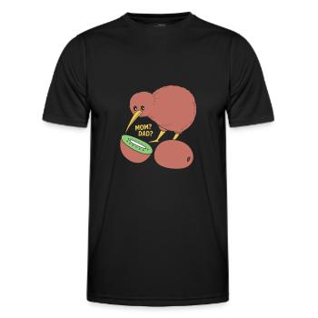 kiwi-oiseau kiwi - T-shirt sport Homme - noir - Devant - AI Model Male 178 dark (178cm)