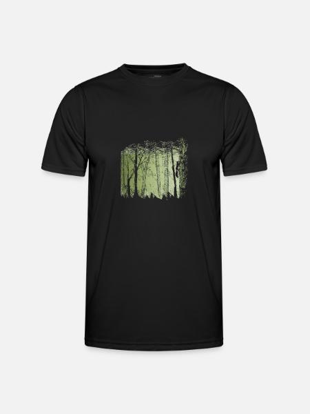 Eichhörnchen im Wald - Männer Funktions-T-Shirt - Schwarz