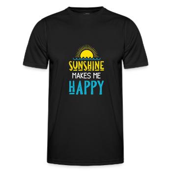 soleil soleil happy - T-shirt sport Homme - noir - Devant - AI Model Male 178 dark (178cm)