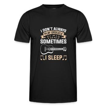 Ukulélé Ukulélé Ukulélé ukulélé joueur de ukulélé - T-shirt sport Homme - noir - Devant - AI Model Male 178 dark (178cm)