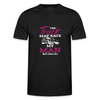 Truck trucker mann - Männer Funktions-T-Shirt - Schwarz - Vorne - AI Model Male 178 dark (178cm)