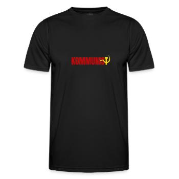 Kommunist UdSSR Flagge Hammer und Sichel Russia - Männer Funktions-T-Shirt - Schwarz - Vorne - AI Model Male 178 dark (178cm)