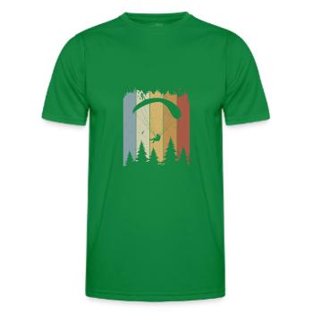 Vintage Paragleiter - Männer Funktions-T-Shirt - Kelly Green - Vorne - AI Model Male 178 dark (178cm)