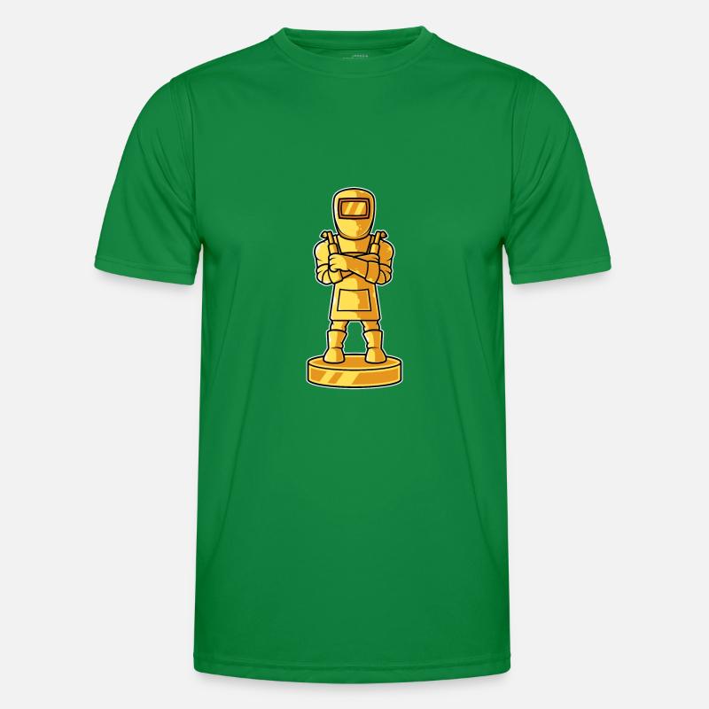 Goldene Trophäe Schweißer Männer Funktions-T-Shirt