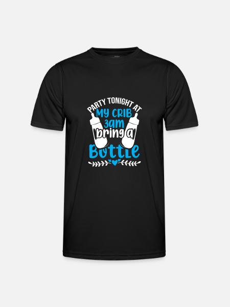 bébé bouteille - T-shirt sport Homme - noir