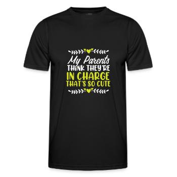 parents bébé - T-shirt sport Homme - noir - Devant - AI Model Male 178 dark (178cm)