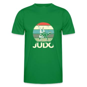 Judo Vintage Japanische Kampfsportart Geschenk - Männer Funktions-T-Shirt - Kelly Green - Vorne - AI Model Male 178 dark (178cm)