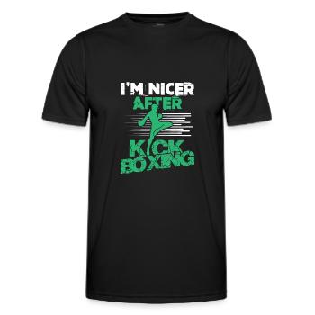 kickboxing sport - T-shirt sport Homme - noir - Devant - AI Model Male 178 dark (178cm)