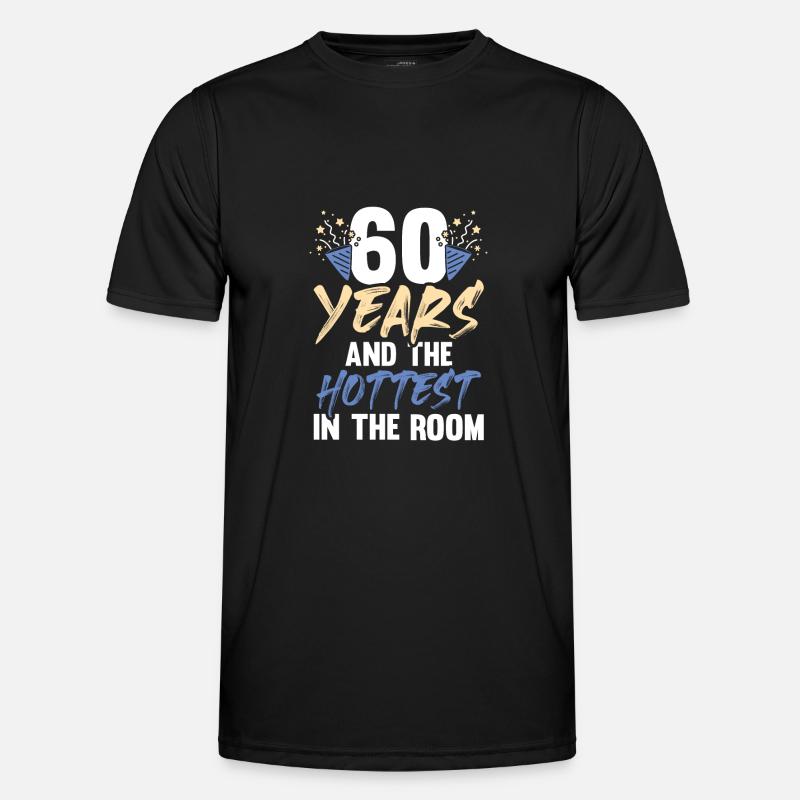 60 års fødselsdag - Funktionsshirt til herrer - sort