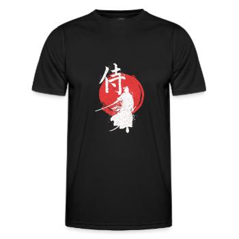 Ronin Samurai Krieger - Männer Funktions-T-Shirt - Schwarz - Vorne - AI Model Male 178 dark (178cm)