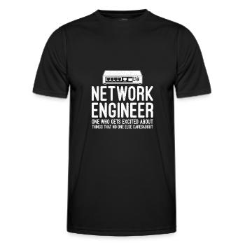 Netzwerktechniker Informatik Netzwerk Technk IT - Männer Funktions-T-Shirt - Schwarz - Vorne - AI Model Male 178 dark (178cm)