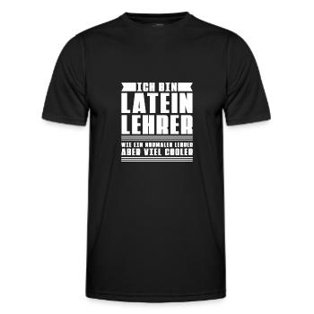 Latein Lehrer - Männer Funktions-T-Shirt - Schwarz - Vorne - AI Model Male 178 dark (178cm)